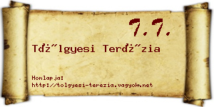 Tölgyesi Terézia névjegykártya