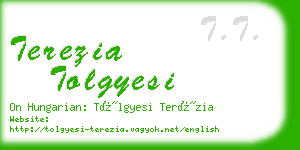 terezia tolgyesi business card